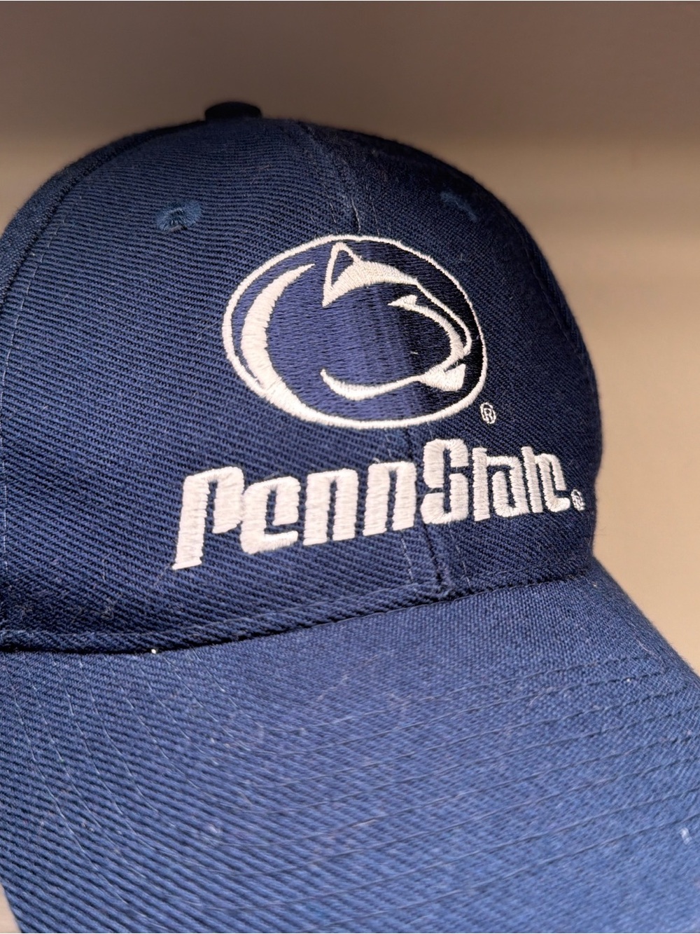 Vintage Penn State Nittany Lions Navy Blue Baseball Cap with Embroidered Logo - Picture 12 of 16